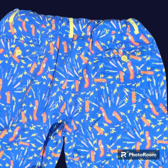 3 Pairs! Tipsy Elves Golf Shorts *Mens S* 2016 Sausage Party, Sharks & Rainbows - Picture 10 of 10